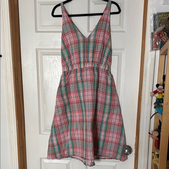 J. Crew Dresses & Skirts - J Crew plaid sun summer dress M medium with pockets